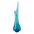 Vintage Mid Century Modern MCM Swung Glass Vase, Turquoise Peacock Blue, 24" LE Smith The mouth on this piece is really...