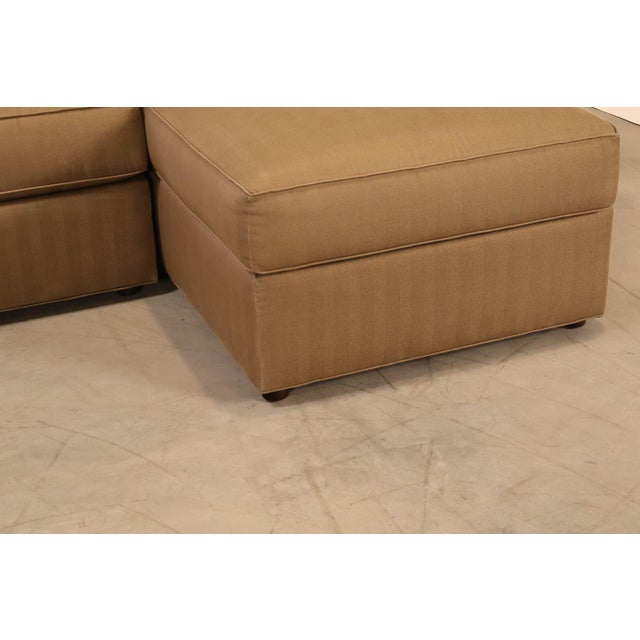 Ethan Allen Upholstered Custom Sectional Sofa With Chaise For Sale - Image 14 of 18