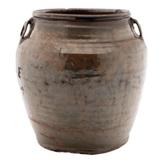 Chinese Drip Glaze Kitchen Jar, C. 1900 For Sale