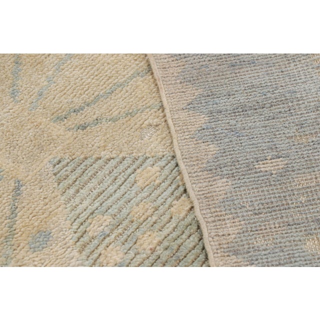 Textile Rug & Kilim’s Modern Scandinavian Style Rug in Cream and Blue With Patterns For Sale - Image 7 of 7