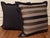 Textile Large Pair Gray Custom Pillows For Sale - Image 7 of 8