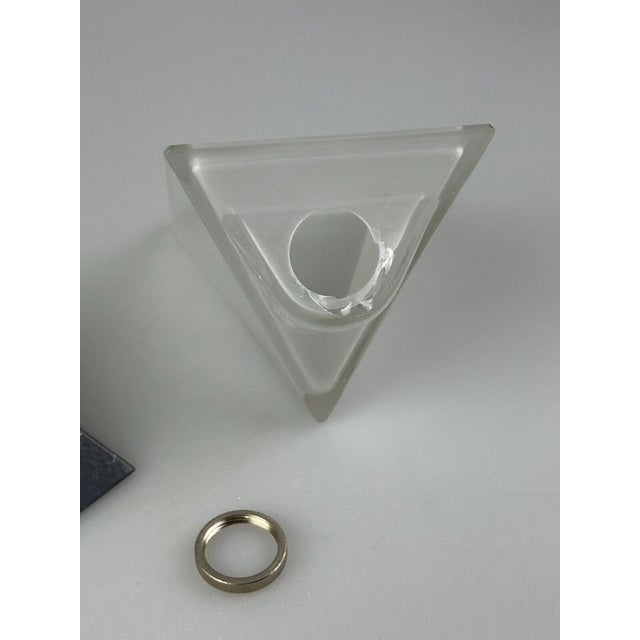 Space Age Cube Wall Lamp in Ice Glass from Peill & Putzler, 1970s For Sale - Image 4 of 18