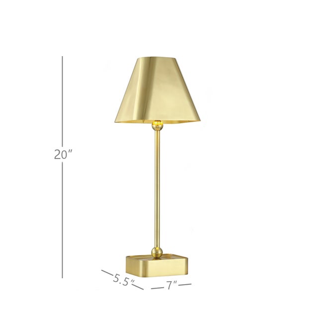 2020s Currey & Company Gadabout Brass Cordless Table Lamp For Sale - Image 5 of 5