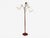 Swedish Modern, Adjustable Floor Lamp, Teak, Brass, Fabric, Sweden, 1970s For Sale - Image 4 of 12