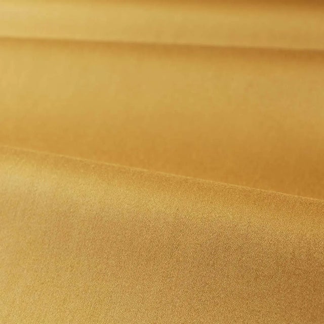 Zoffany Zoffany Wool Satin Fabric in Old Gold - a Sample For Sale