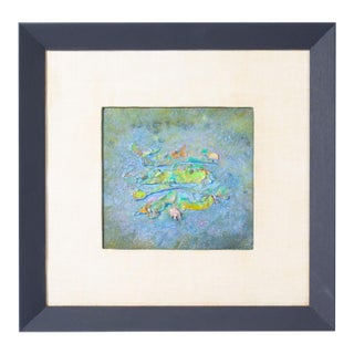 Mid 20th Century “Acrylic Flowers #2” Abstract Acrylic Painting by Sarah Hurt For Sale