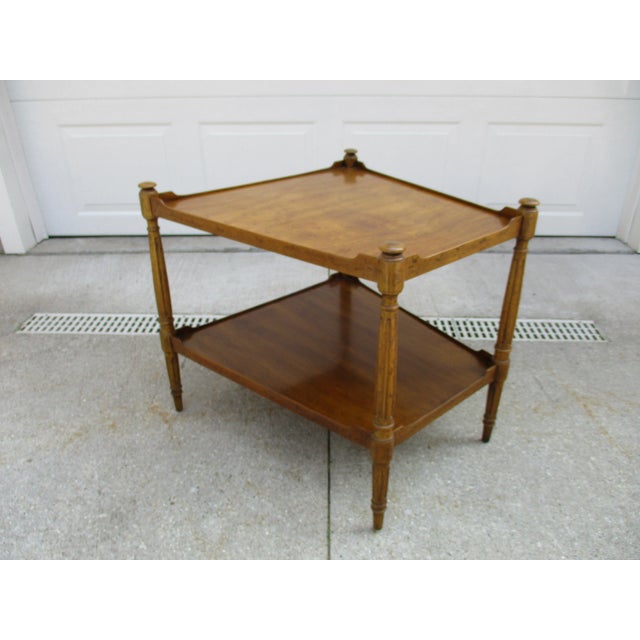Heritage Heritage Two-Tier Wedge Shaped Side Table For Sale - Image 4 of 12
