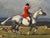English Raoul Millais Hunting Painting, English Fox Hunt Scene, Grey Horse Scarlet Huntsman With Hounds, Sussex Sporting Art For Sale - Image 3 of 18