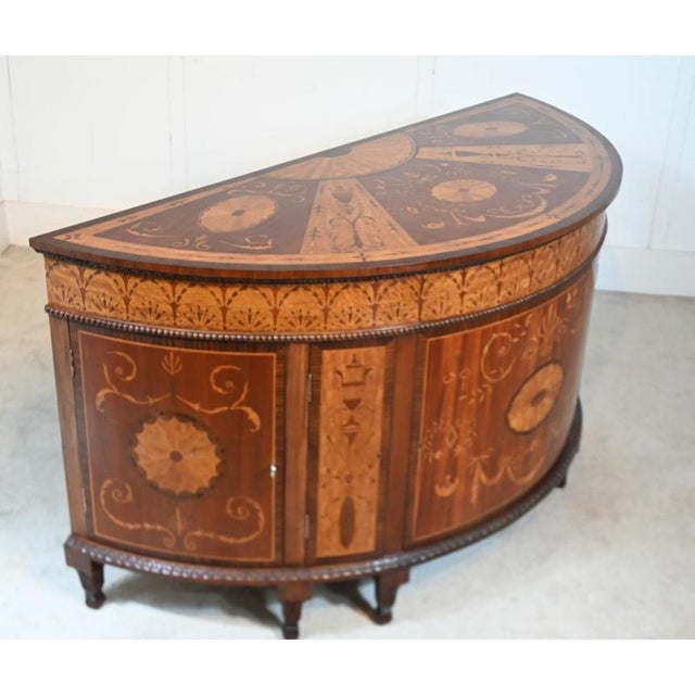 19th Century Sheraton Side Cabinets in Satinwood, 1890s, Set of 2 For Sale - Image 5 of 5