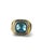 Gorgeous sterling silver and gold vermeil ring with faceted Blue Topaz gemstone. This is a new piece, never worn, in a...