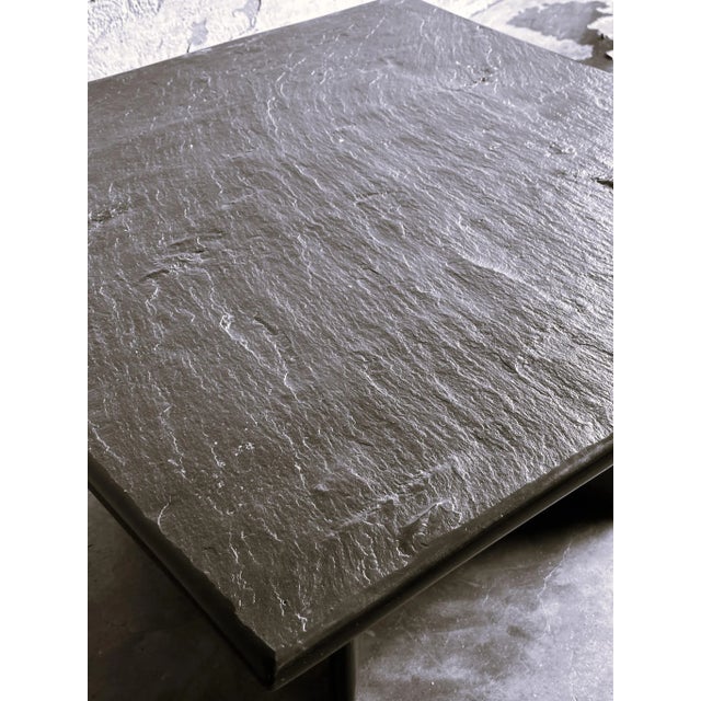Square Slate Coffee Table, 1970s For Sale - Image 5 of 9