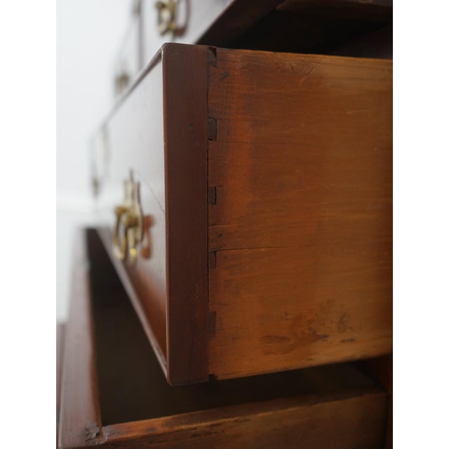Early 19th Century 19th C. American Made Cherry Wood Chest of Drawers For Sale - Image 5 of 16