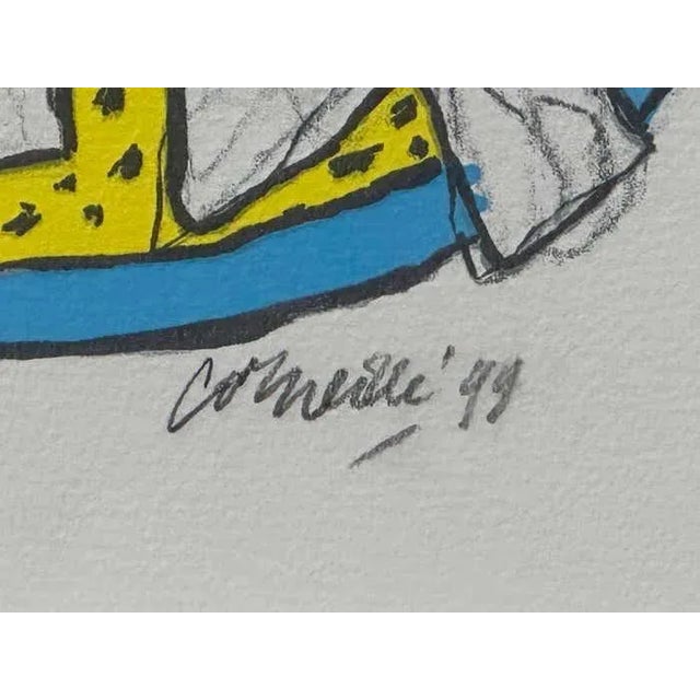 Cat, Bird and Woman Lithograph #1 by Guillaume Cornelis Van Beverloo (Corneille) For Sale - Image 4 of 7