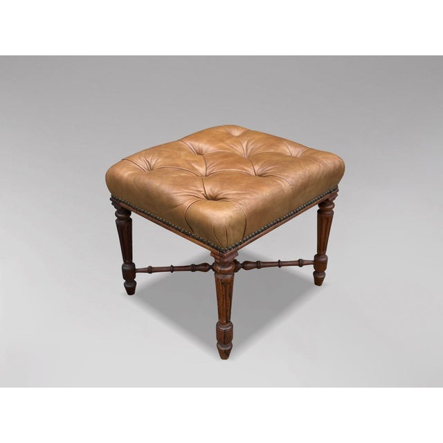 Regency Rosewood Leather Stool, 1825 For Sale - Image 10 of 10