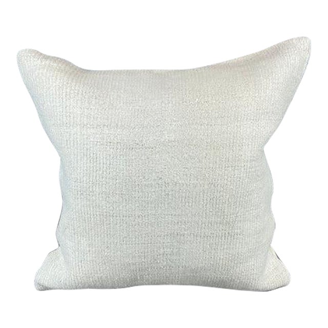 20 x 20 Hemp Pillow Turkish Cushion Natural Grayish White Pillow Cushion Cover For Sale