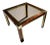 Mid-Century Modern Faux Tortoiseshell & Brass End Table For Sale