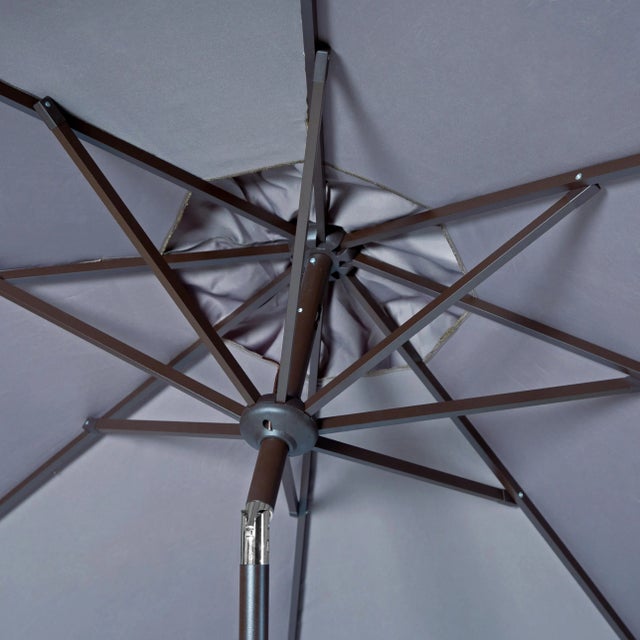 Contemporary Milan Fringe 11 Ft Umbrella - Gray For Sale - Image 3 of 3