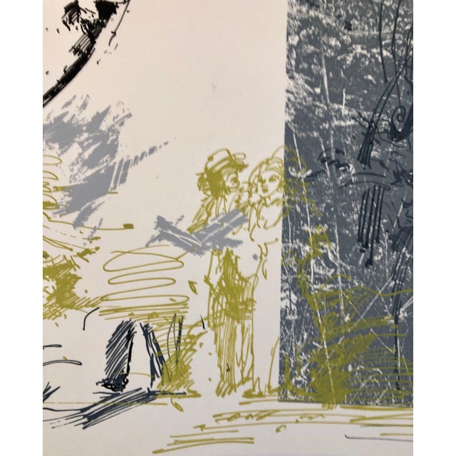 Ivan Schwebel, 1970s Jerusalem Street Scene Silkscreen Lithograph Ivan Schwebel Bezalel Artist, 1977 For Sale - Image 4 of 8