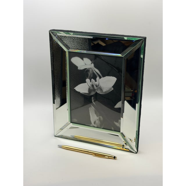 Contemporary Restoration Hardware Beveled Glass Mirrored Picture Frame, 7.5” × 9.5” For Sale - Image 3 of 6