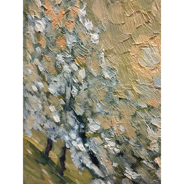 1970s Oil Painting Trees in the Garden Dupliy Sergey Alexandrovich For Sale - Image 9 of 11