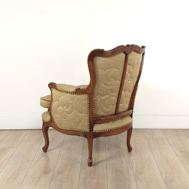 Italian Fruitwood Bergère, Circa 1970 For Sale - Image 4 of 15