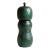 Vintage Artisan Turned Green Died Wood Pepper Mill W/ Integrated Salt Shaker For Sale