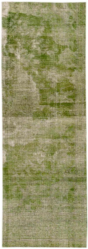 Green Vintage Overdyed Handmade Wool Runner