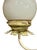 Traditional Vintage Tole Style Milk Glass Globe & Painted Metal Wall Sconce For Sale - Image 3 of 8