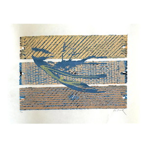 Barbara Beck Abstract Mid-Century Modern Woodblock Print on Paper - Signed/Numbered/Unframed