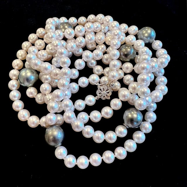 Akoya & Tahitian Pearls Diamond Necklace 53.5" 18k Gold 13.50 mm Certified $ 11,975 216998 Nothing says, “I Love you” more...