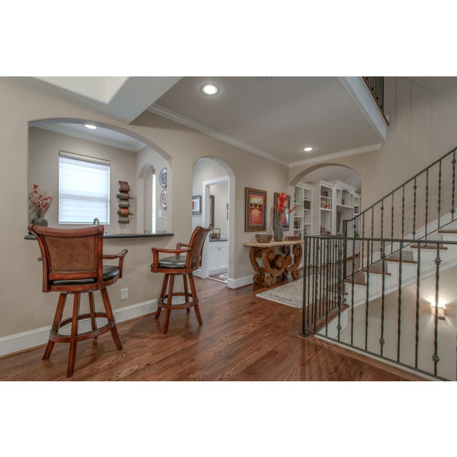 Copper Hand-Forged Copper Artisan Console Table With Break in Marble Top For Sale - Image 8 of 8