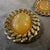 1970s A 1970s Gilt Metal and Faux Oval Gold Pearls Italian Set of Clip-on Earrings For Sale - Image 5 of 9