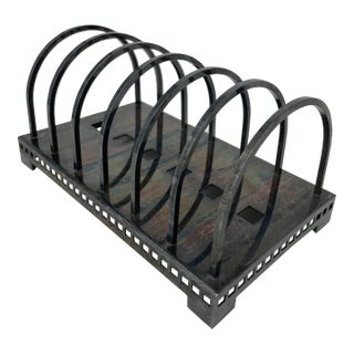 Art Deco Style Metallic Letter Holder For Sale