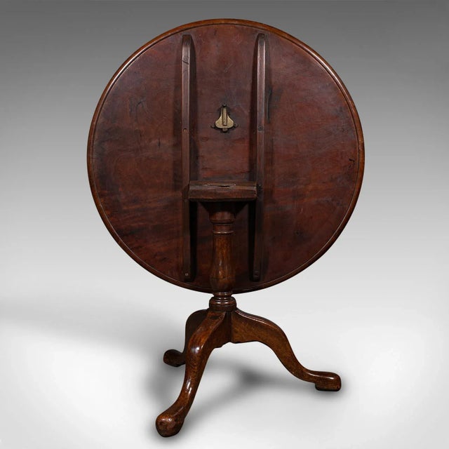 Wood 1780s 3 Feet Wide Antique Georgian English Tilt Top Table For Sale - Image 7 of 13