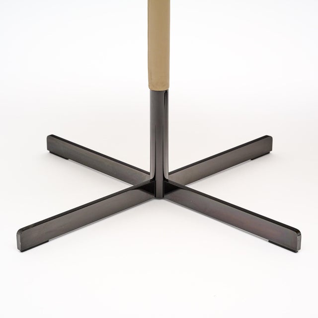 French Leather Covered Side Tables For Sale In Austin - Image 6 of 9