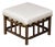 English 19th Century Bobbin Stool with Upholstered Seat and Nailhead Trim For Sale