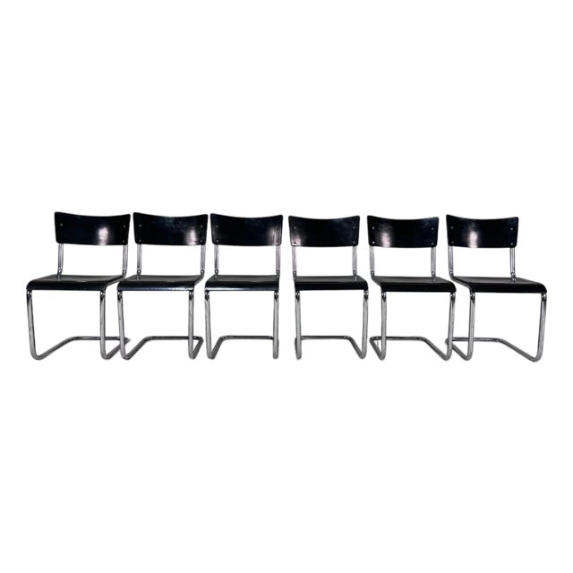 1990s S43 Dining Chairs by Mart Stam for Thonet (Set of 6) For Sale