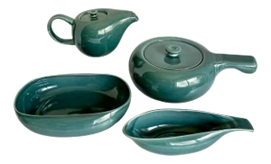 Mid 20th Century Russel Wright Steubenville Mid-Century Pottery Serving Set - Set of 4