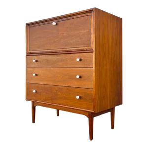 Mid-Century Petite Highboy Dresser | ‘Declaration’ Series by Kipp Stewart for Drexel