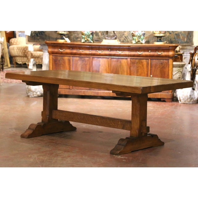 Wood Early 20th Century French Oak Monastery Refectory Dining Table For Sale - Image 7 of 9