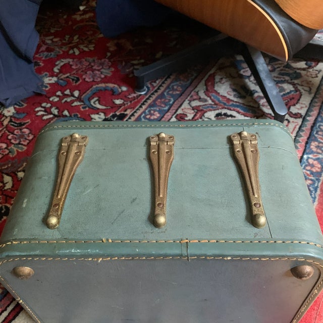 【1950s USA vintage】MONARCH トレインケース アメリカ Vintage Blue Train Case 1950's Monarch Cosmetic Travel Case