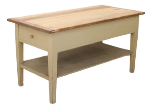 Worktable in Cream Lacquered Poplar Wood