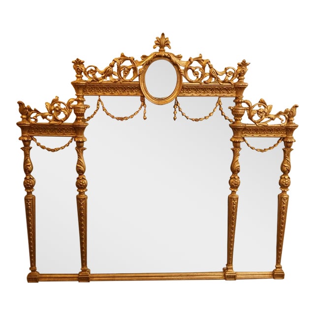 David Michael Italian Made Gold Adam Style Mirror For Sale