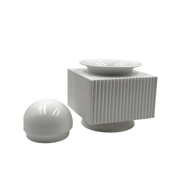 White Sergio Asti, Postmodern White Ceramic Vase, Cedit Italy 1970s For Sale - Image 8 of 18