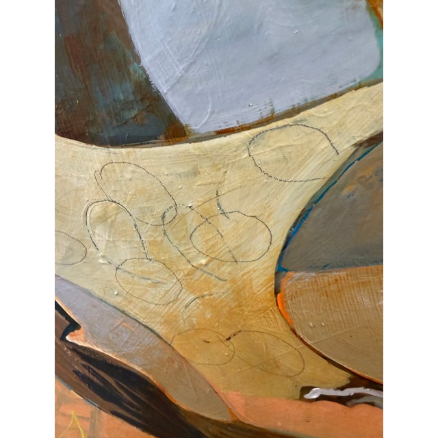 Apricot “Little Birds” by LWren Walraven For Sale - Image 8 of 12