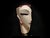 Striking vintage Postmodern ceramic face vase with a beautiful Art Deco-inspired design, in style of Lindsey Balkweill....