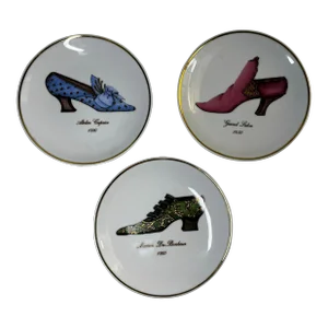 Vintage Limoges Godinger Shoe Plates- Set of 3