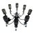 Contemporary Fine Art Lamps Eaton Place Rustic Iron Crystal Chandelier. Great Condition For Sale