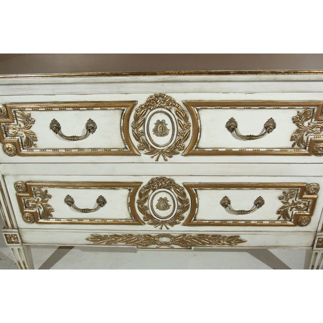 Jansen French Louis XVI Style Painted Commode For Sale - Image 5 of 7