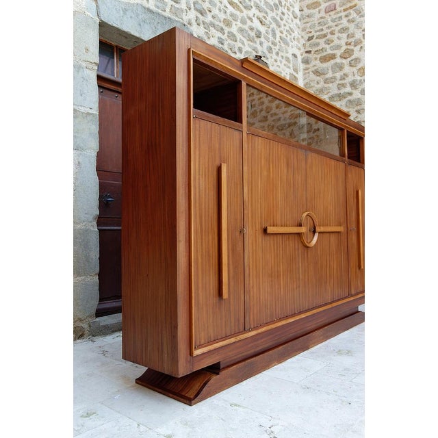 Metal Modernist Art Deco Bookcase / Cabinet attributed to Auguste Vallin, France, 1930s For Sale - Image 7 of 18